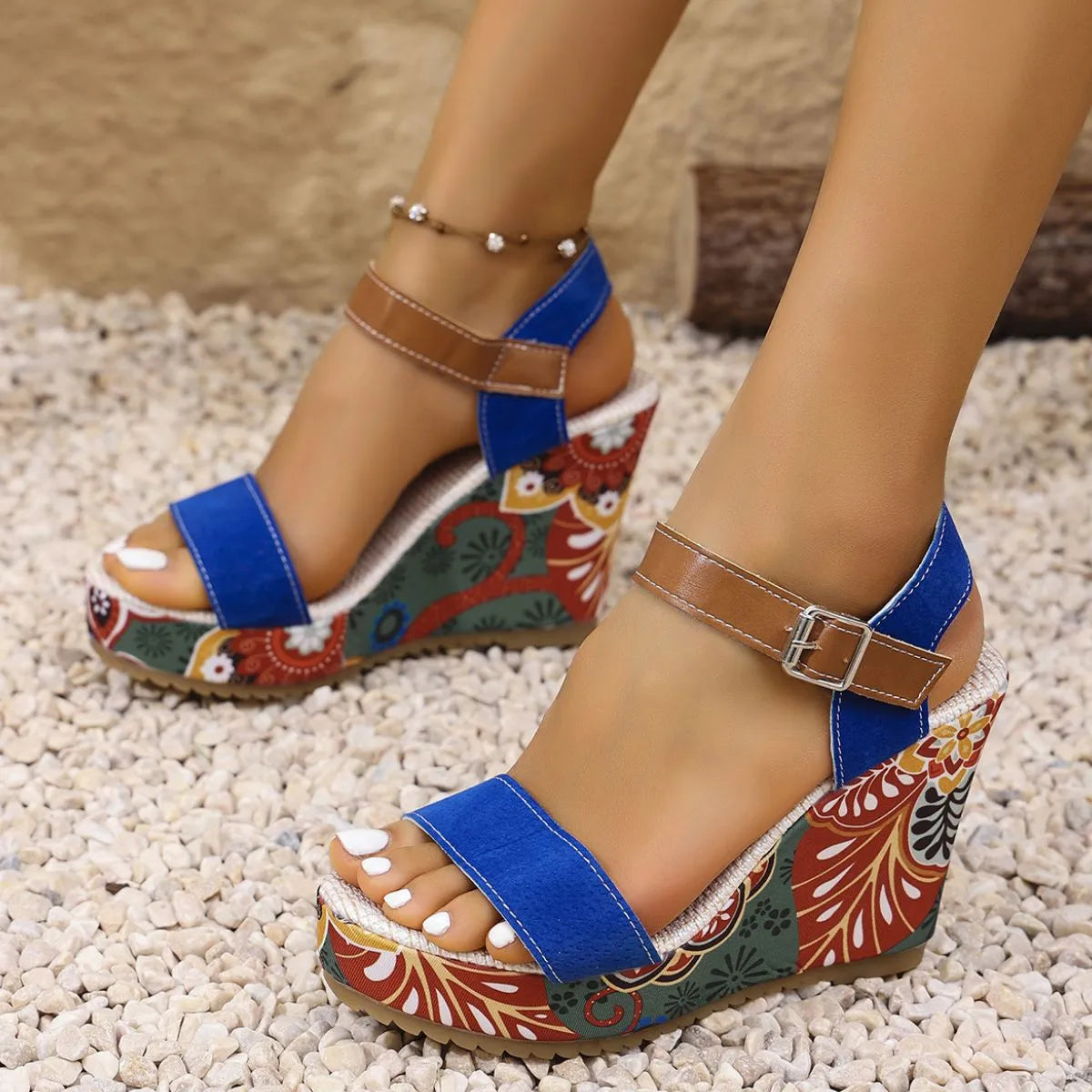 Open Toe Wedge Sandals 