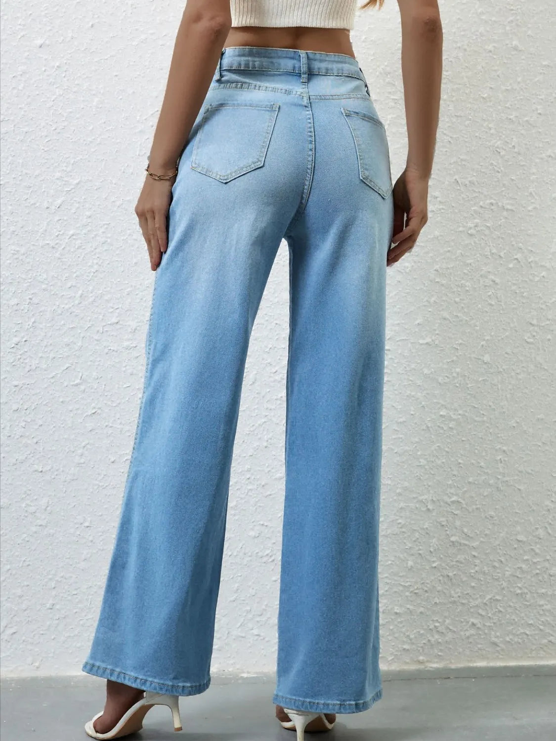 High Rise Wide Leg Jeans 
