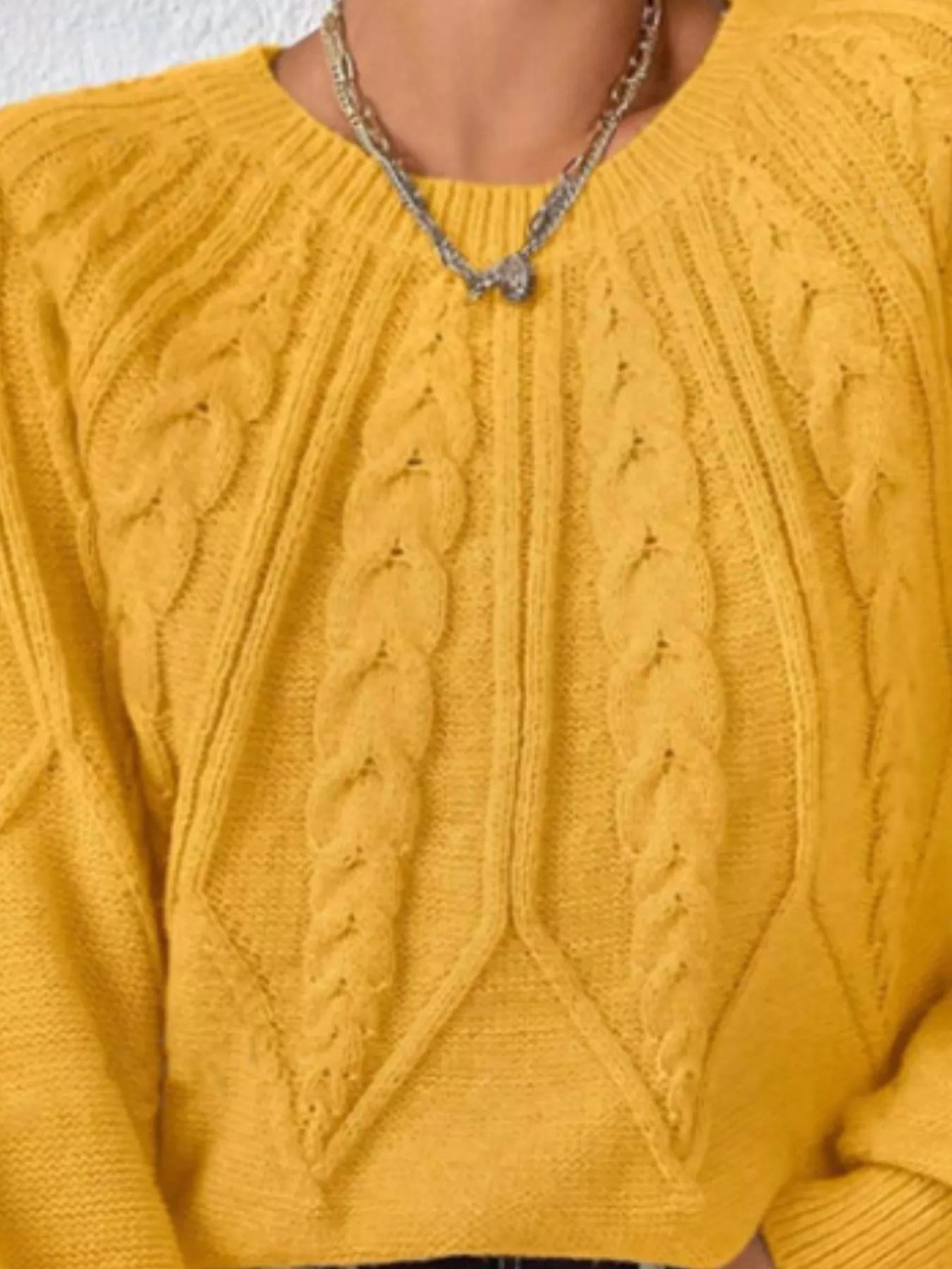 Cable Knit Long Sleeve Sweater 