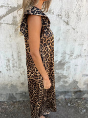 Full Size V-Neck Cap Sleeve Wide Leg Jumpsuit Plus Size 