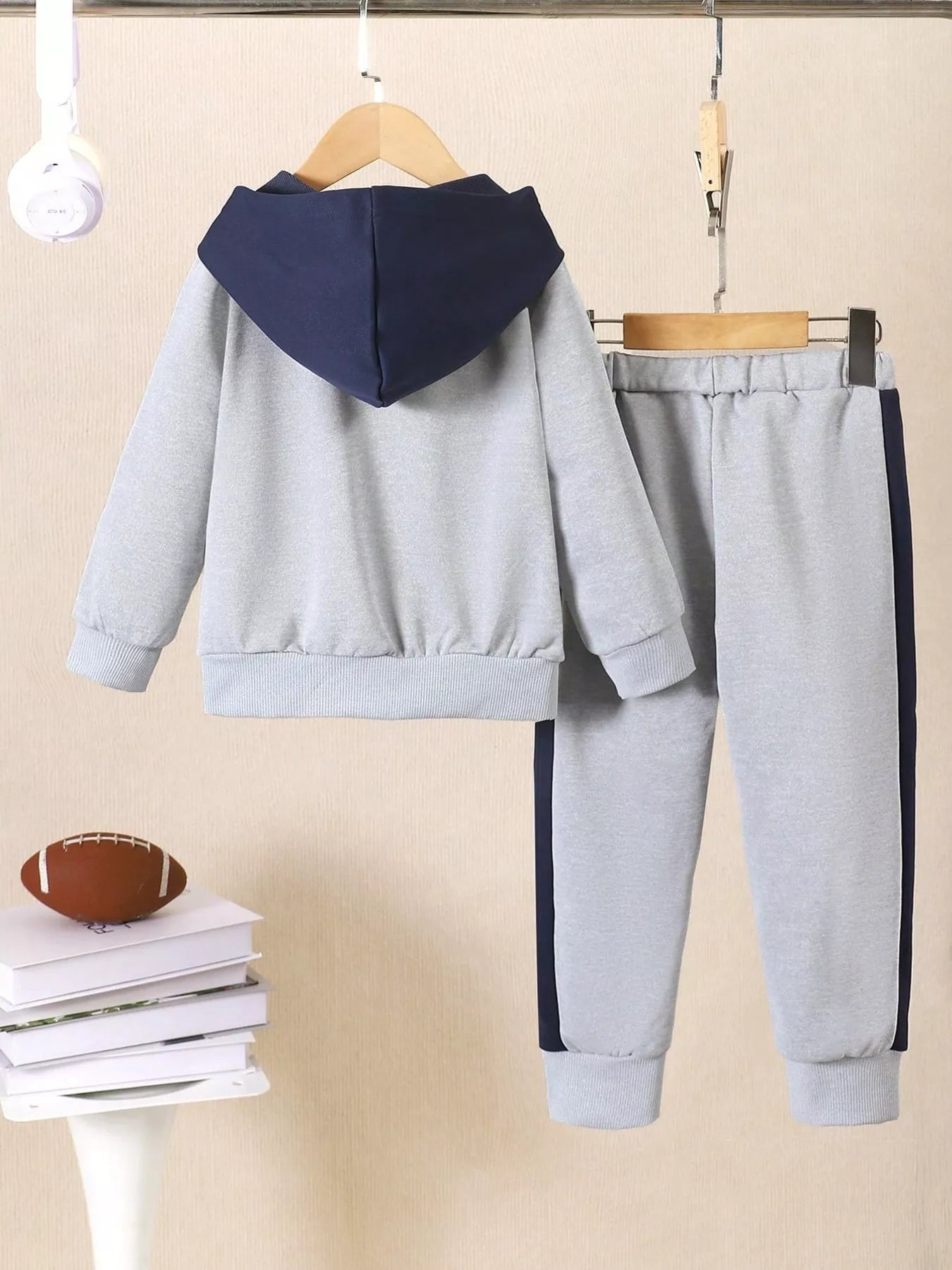 Children's Football Graphic Hoodie & Pants Set 