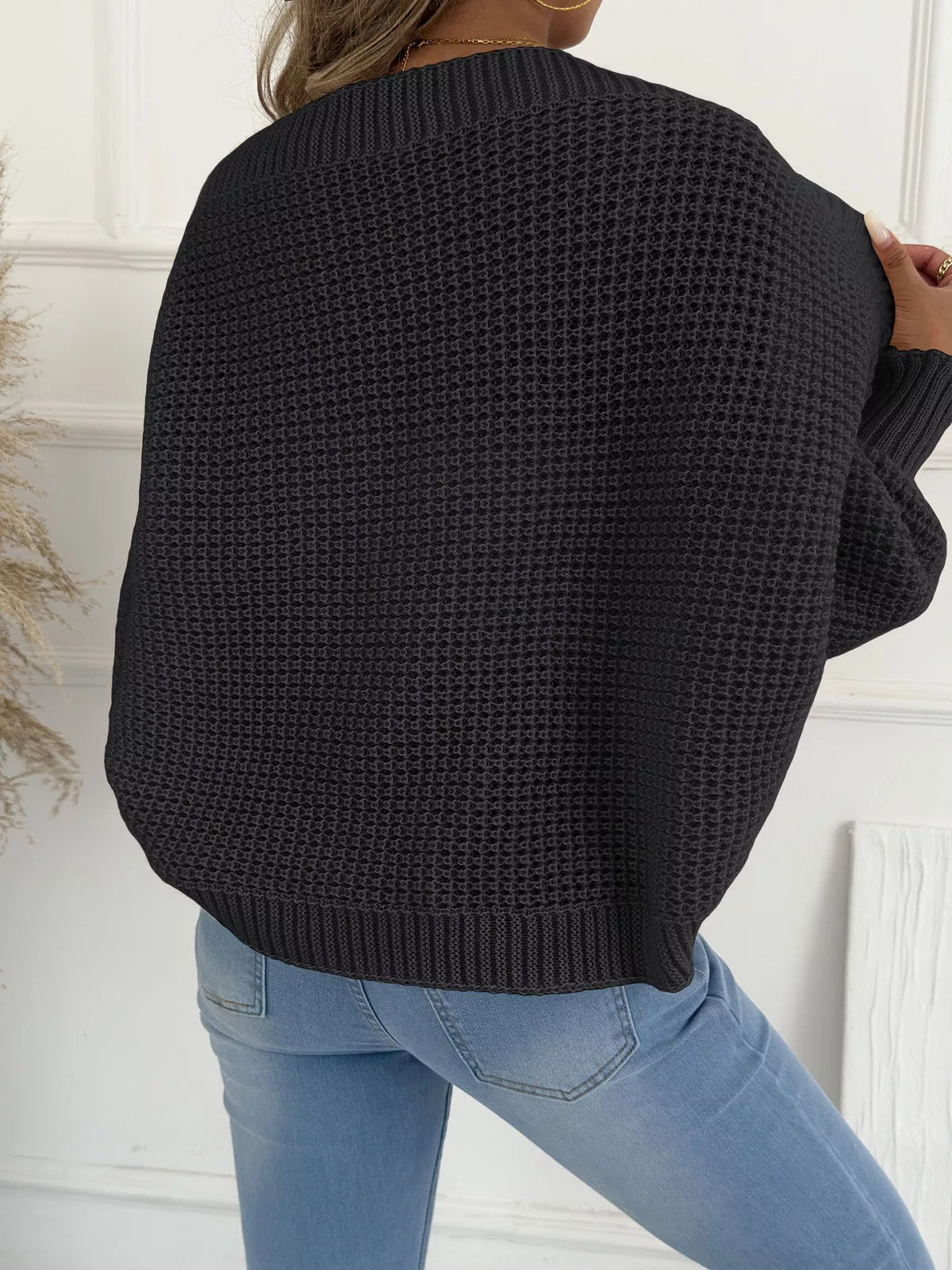 Open Front Batwing Sleeve Cardigan 