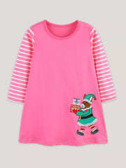 Children's Embroidered Long Sleeve Dress 