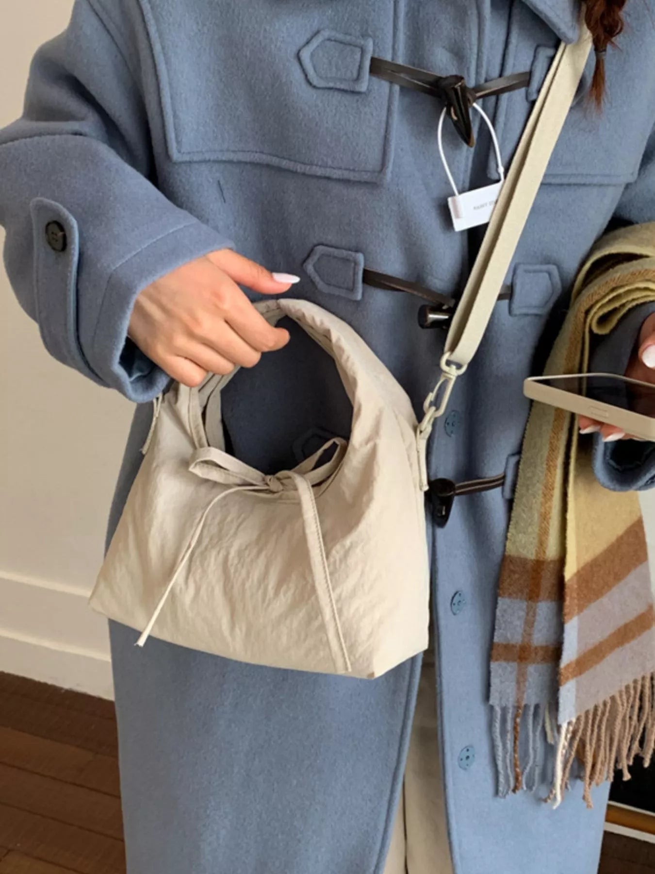 Casual Lightweight Solid Color Crossbody Bag 