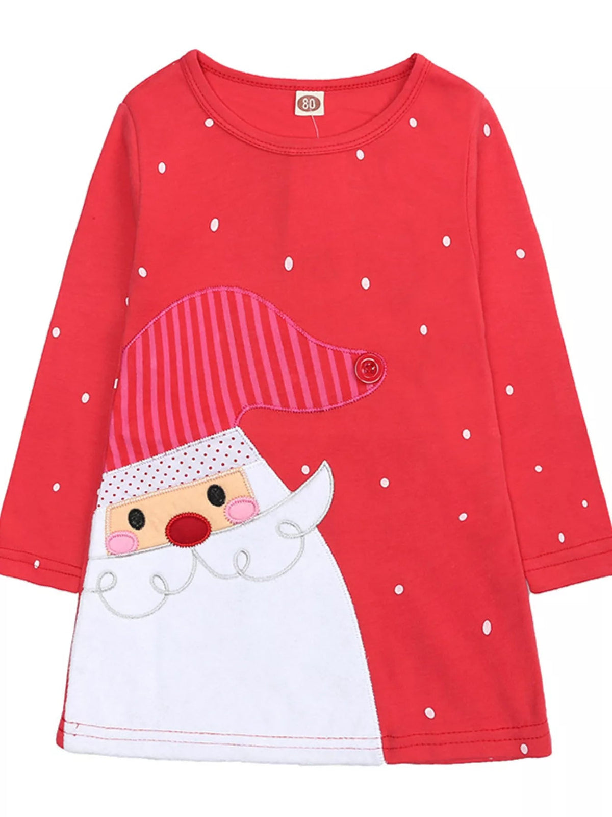 Children's Christmas Santa Long Sleeve Dress 