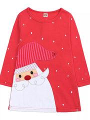 Children's Christmas Santa Long Sleeve Dress 