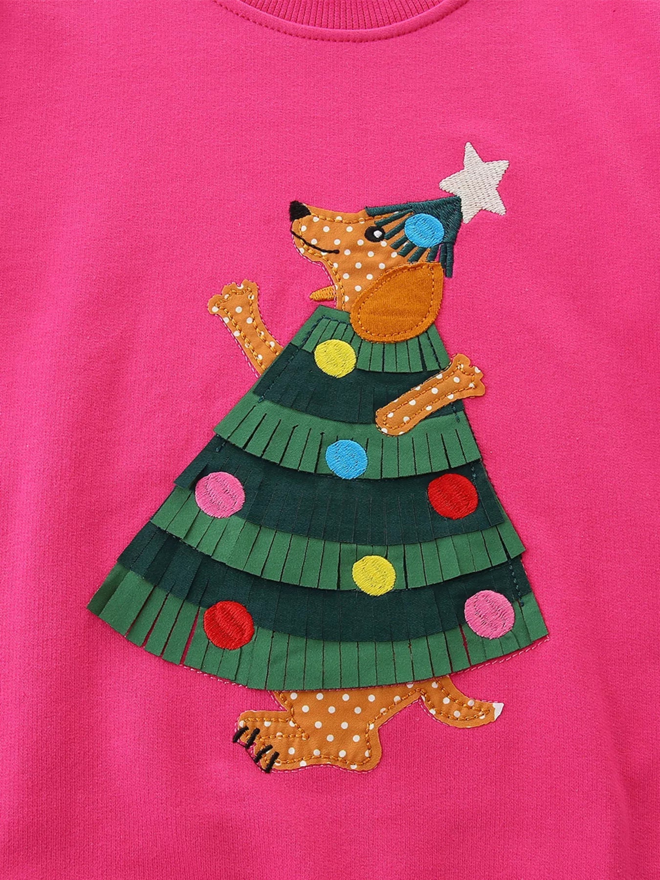 Children's Christmas Tree Applique Sweatshirt 