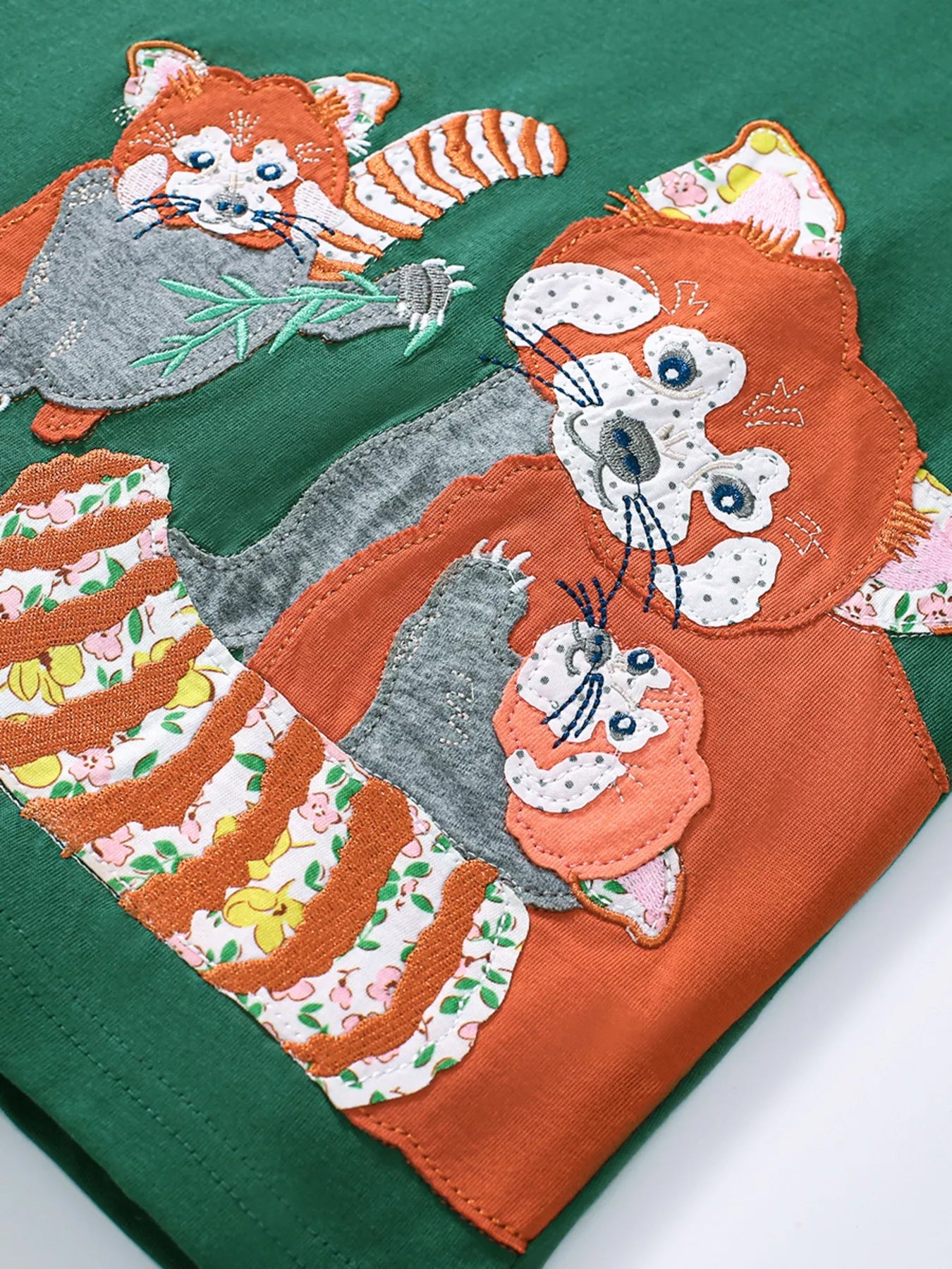 Children's Fox Round Neck Casual Dress 