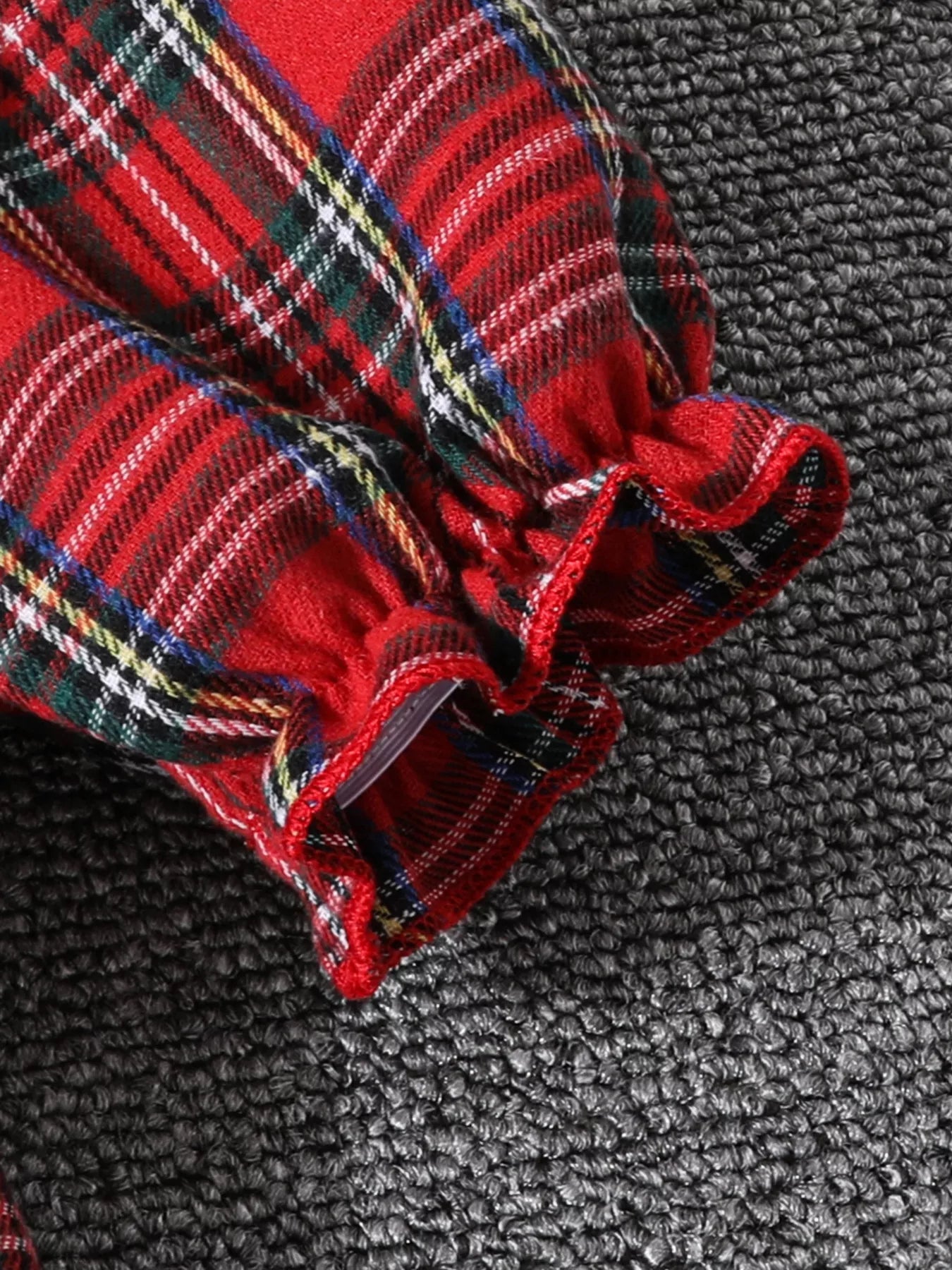 Children's Christmas Plaid Long Sleeve Dress 