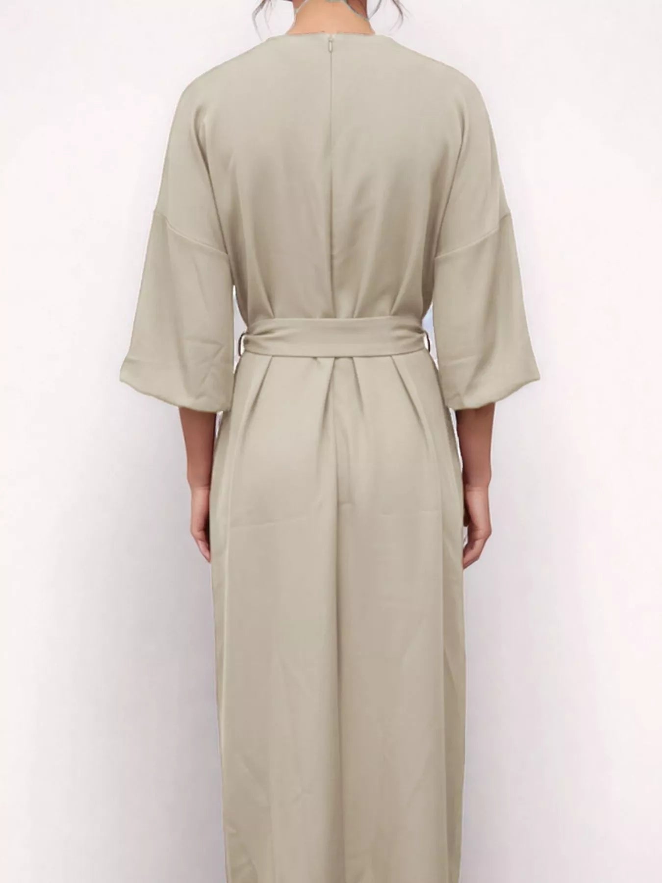 Round Neck 3/4 Sleeve Dress 