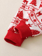 Children's Christmas Reindeer & Tree Print Top and Pants Set 