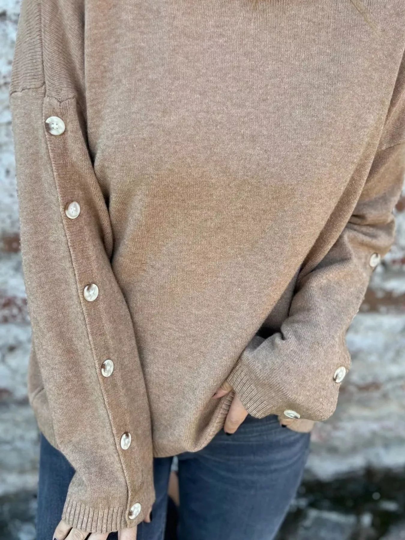 Full Size Turtleneck Long Sleeve Sweater Plus Size 