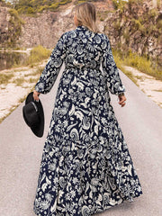 Plus Size Long Sleeve Maxi Dress 