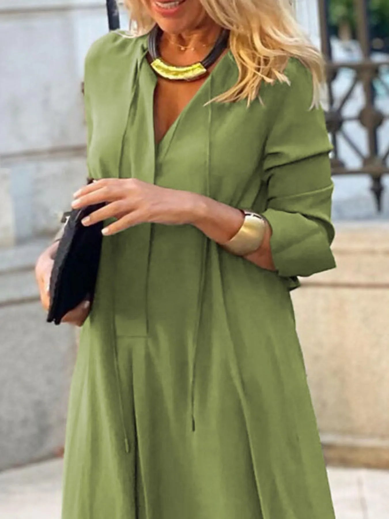 Full Size Solid Color Maxi Shirt Dress Plus Size 