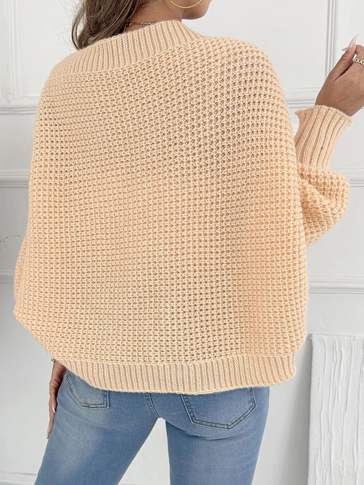 Open Front Batwing Sleeve Cardigan 