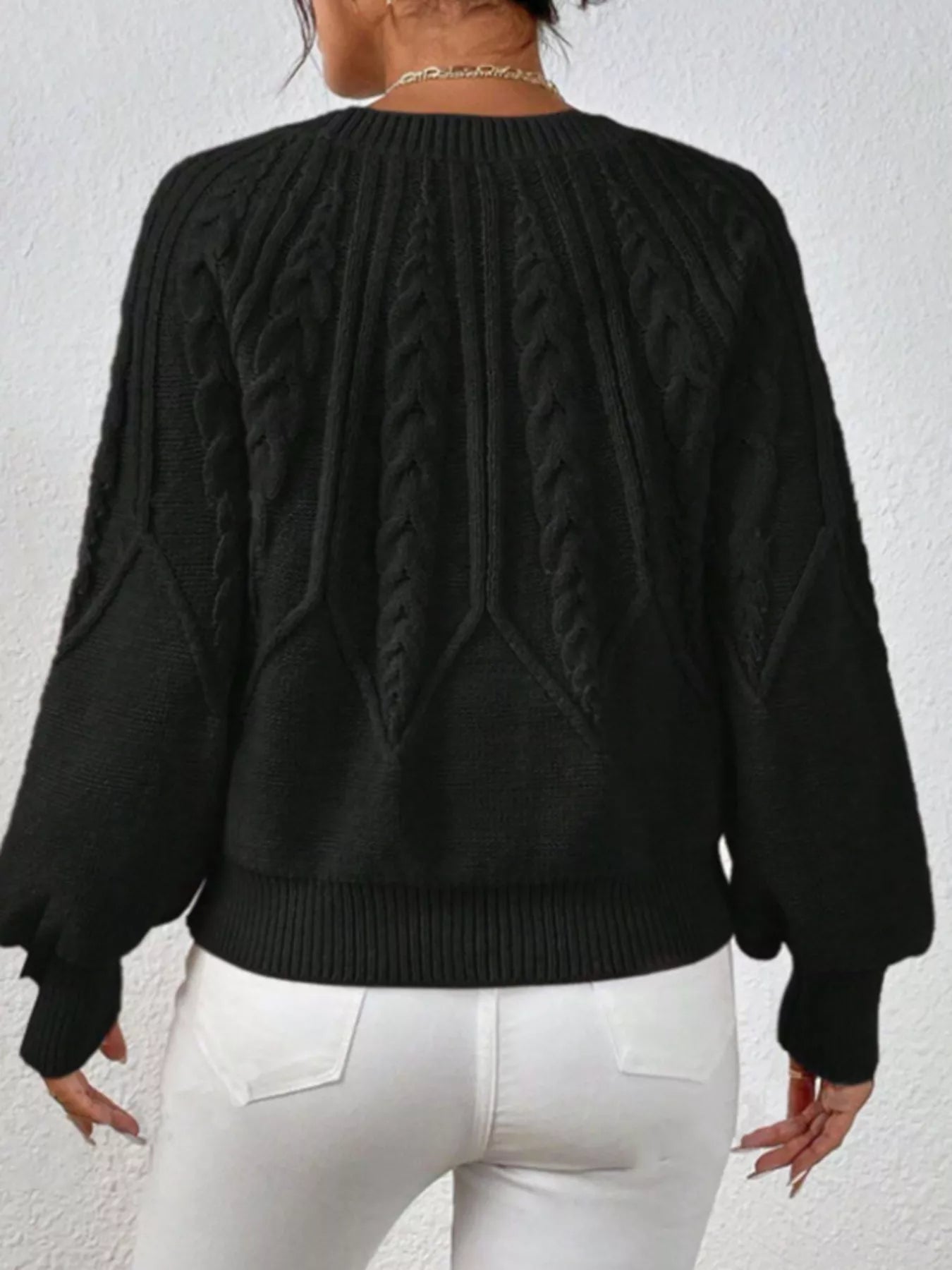 Cable Knit Long Sleeve Sweater 