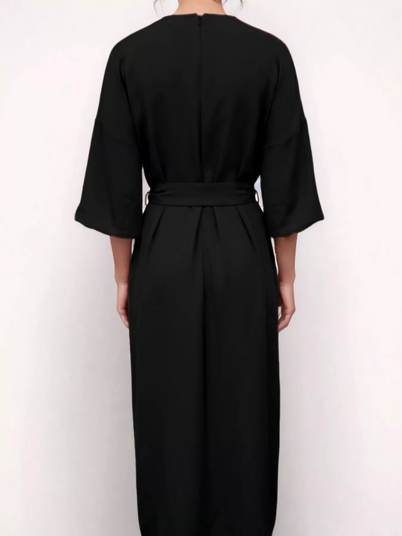 Round Neck 3/4 Sleeve Dress 