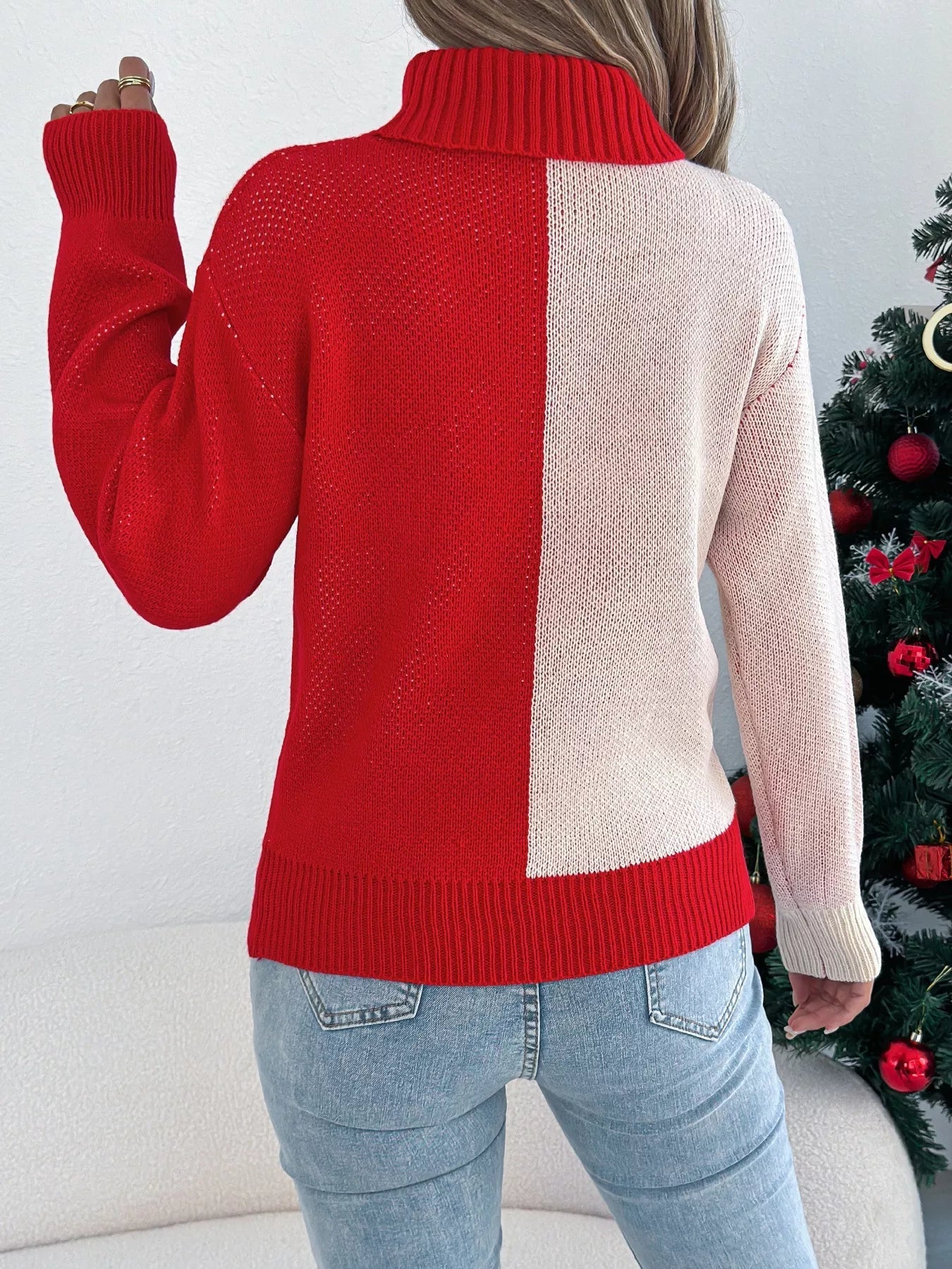 Christmas Reindeer Turtleneck Sweater 