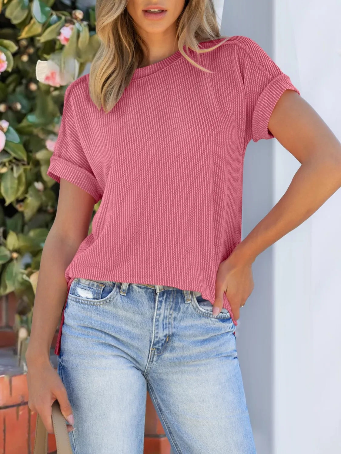 Round Neck Short Sleeve T-Shirt 