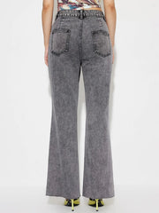 High Waist Bootcut Jeans with Pockets 