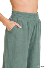 Zenana Double Gauze Lounge Pants 