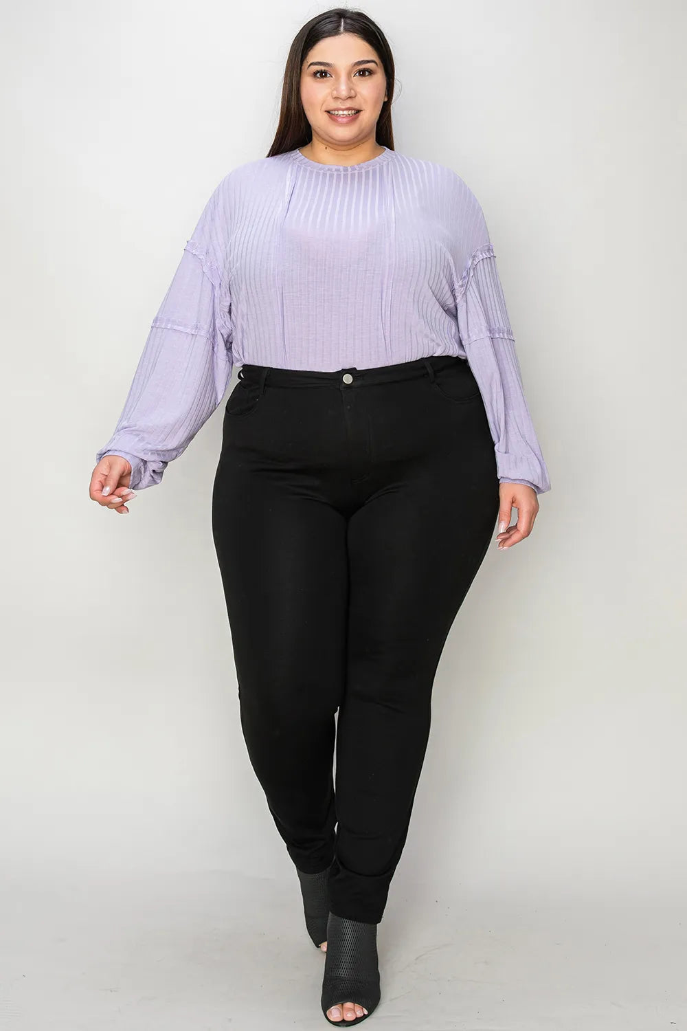 Basic Bae Full Size Ribbed Round Neck Long Sleeve T-Shirt 