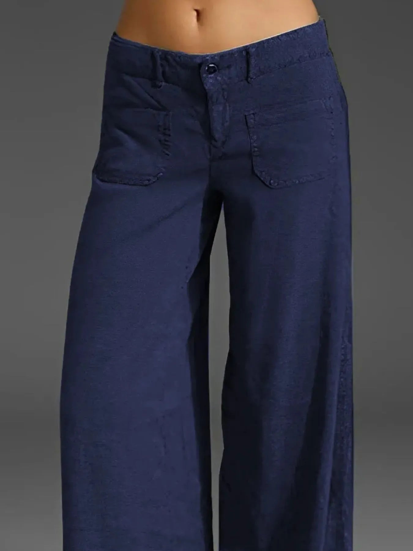 Full Size Wide Leg Pants with Pockets Plus Size 