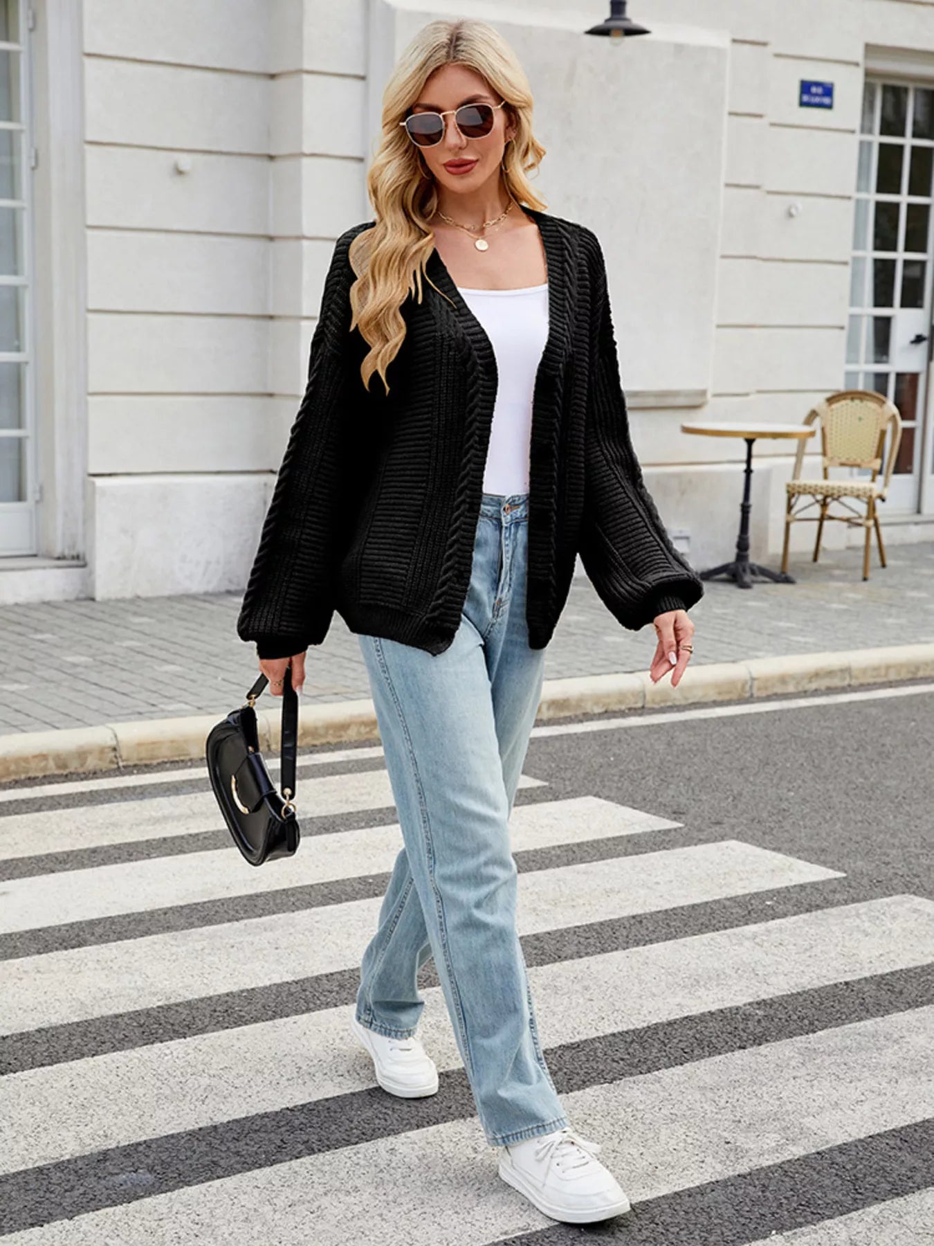 Button Up Long Sleeve Cardigan 