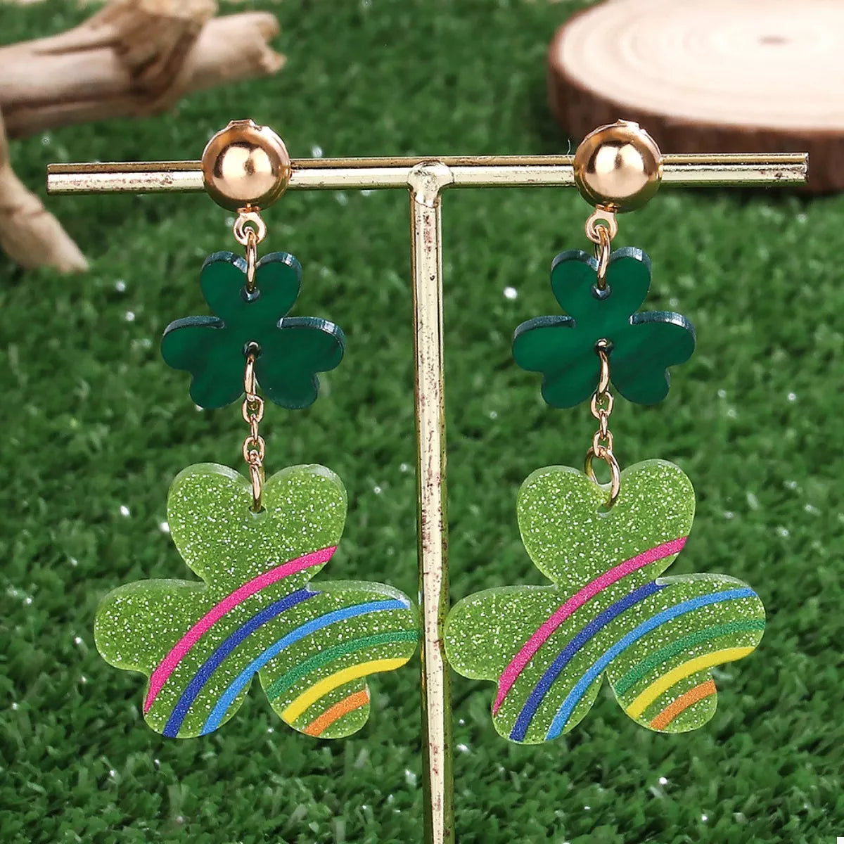Lucky Clover Dangle Earrings 