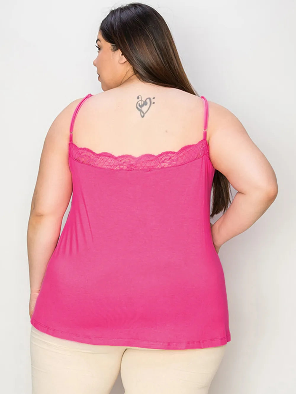 Basic Bae Full Size Lace Trim V-Neck Cami 