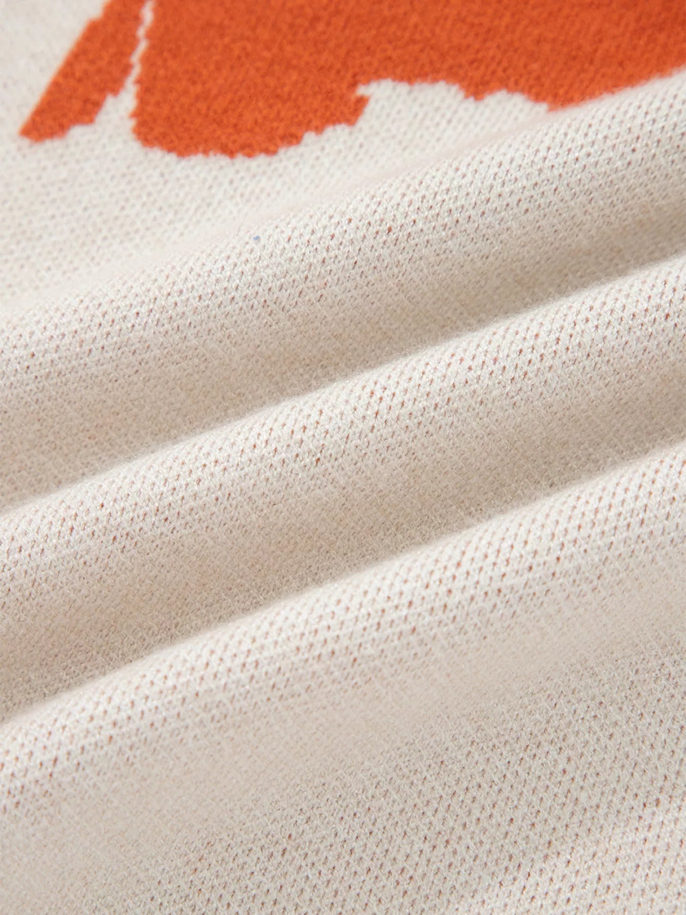 Flower Pattern Wide Sleeve Baggy Sweater 