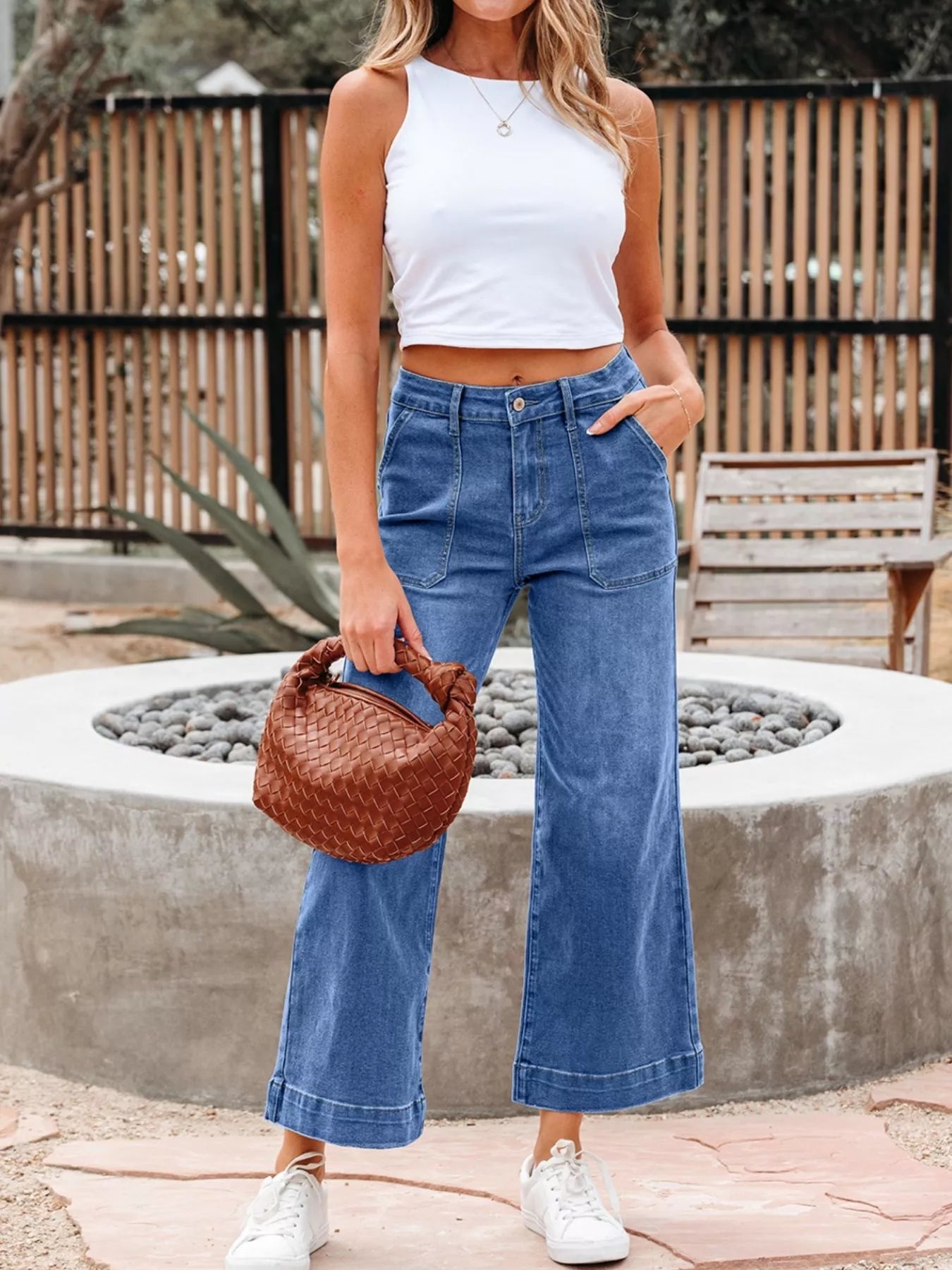 High-Waisted Wide Leg Flare Jeans 