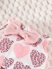 Children's Bubble Texture Long Sleeve Top and Pants Set with Headband 