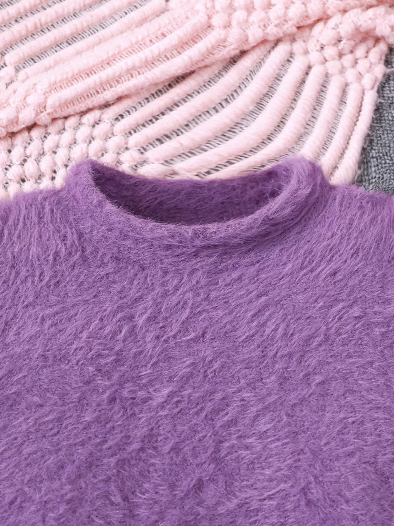 Children's Fuzzy Knit Top & Pants Set 