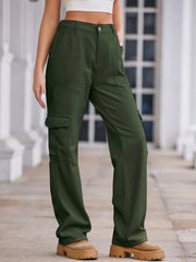 Straight Denim Cargo Pants 