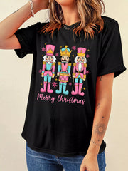 Merry Christmas Nutcracker Doll Printed T Shirt 