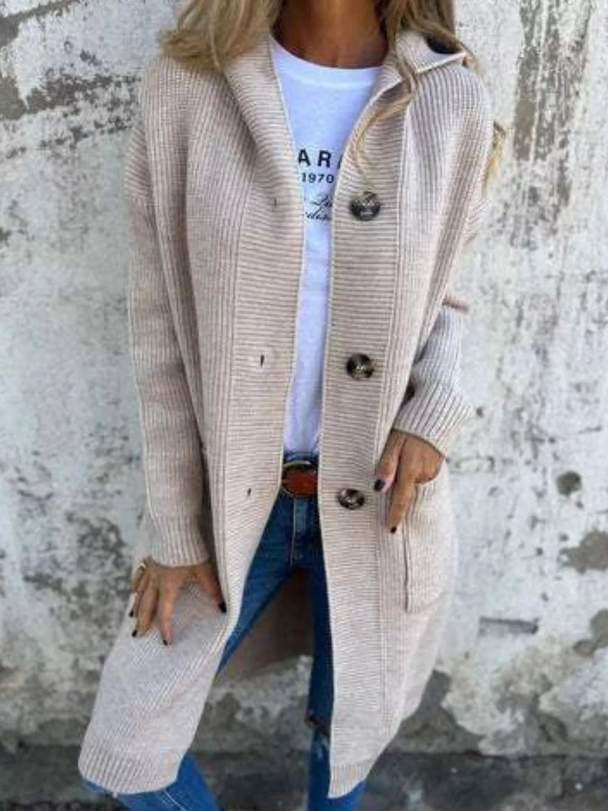 Full Size Button-Down Hooded Cardigan Plus Size 
