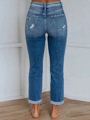 Distressed Jeans with Pockets 