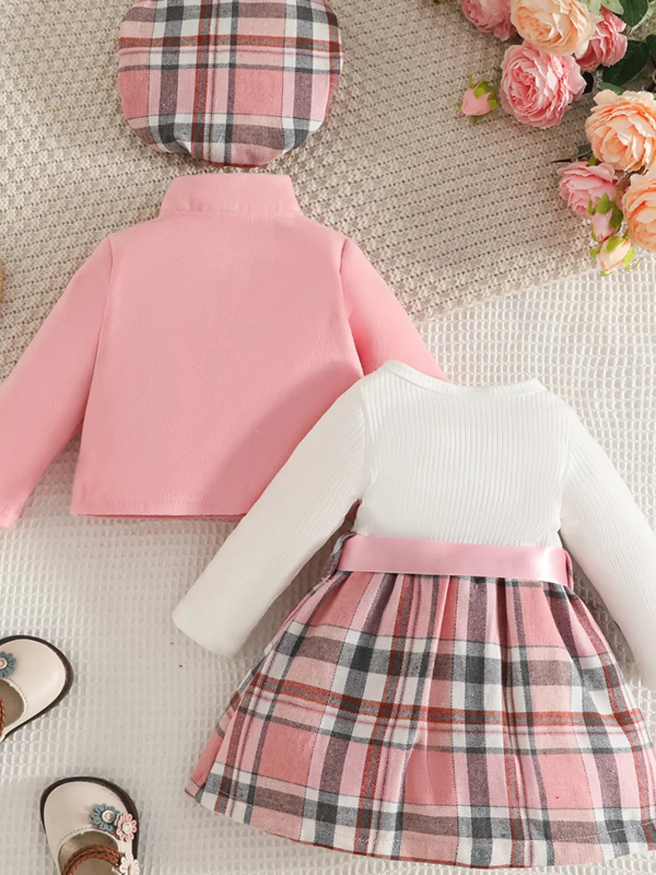 Children's Plaid 3-Piece Outfit Set 