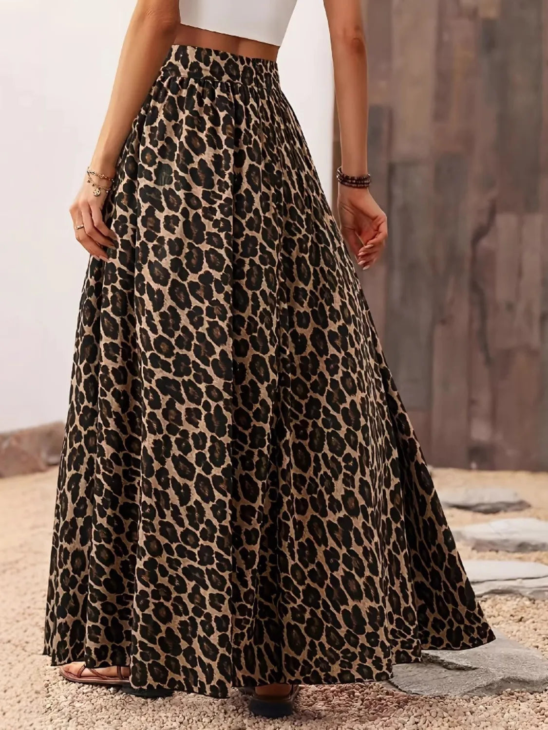 Leopard Maxi Skirt 