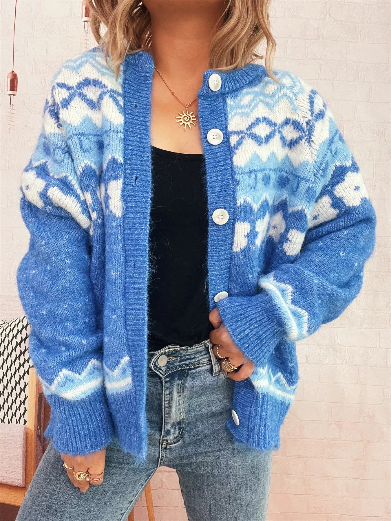 Ribbed Button Down Knit Cardigan 