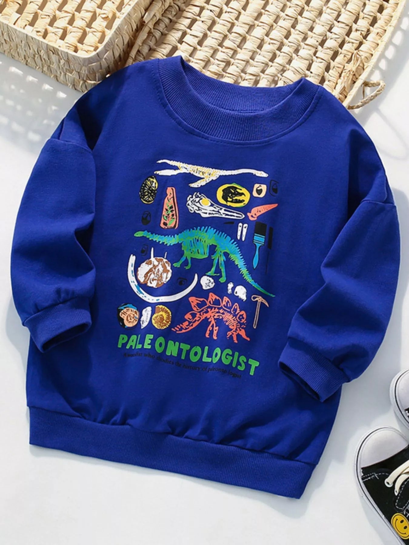 Children's Dinosaur Crew Neck Sweatshirt 