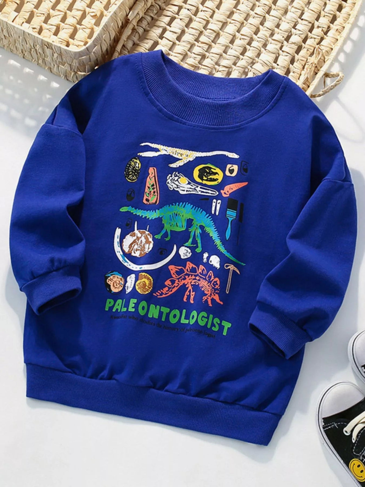 Children's Dinosaur Crew Neck Sweatshirt 