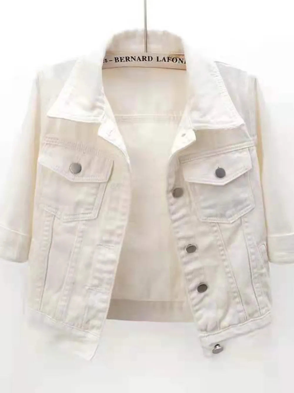 Full Size Cropped  Denim Jacket Plus Size 