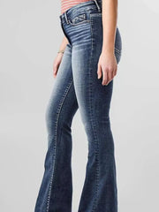 High-Rise Flare Gradient Wash Jeans 