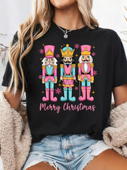 Merry Christmas Nutcracker Doll Printed T Shirt 