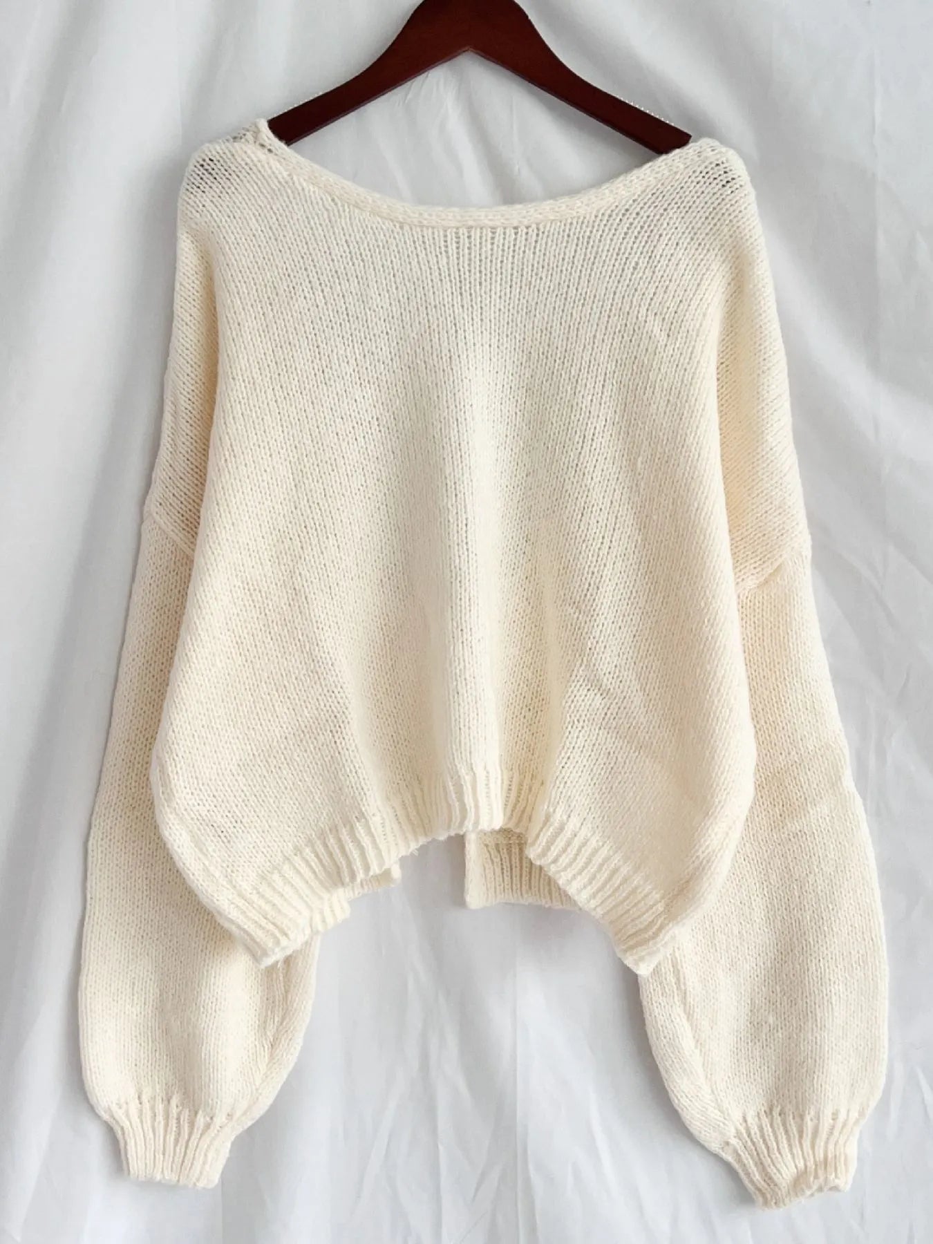 Tied Drop Shoulder Cardigan 