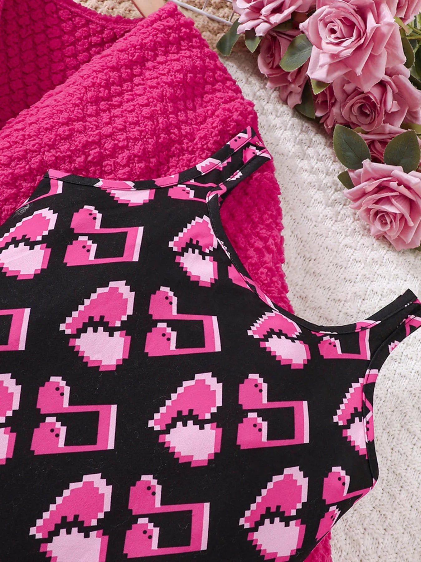 Children's Printed Dress and Cardigan Set 