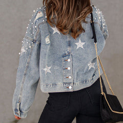 Bead Detail Denim Jacket 
