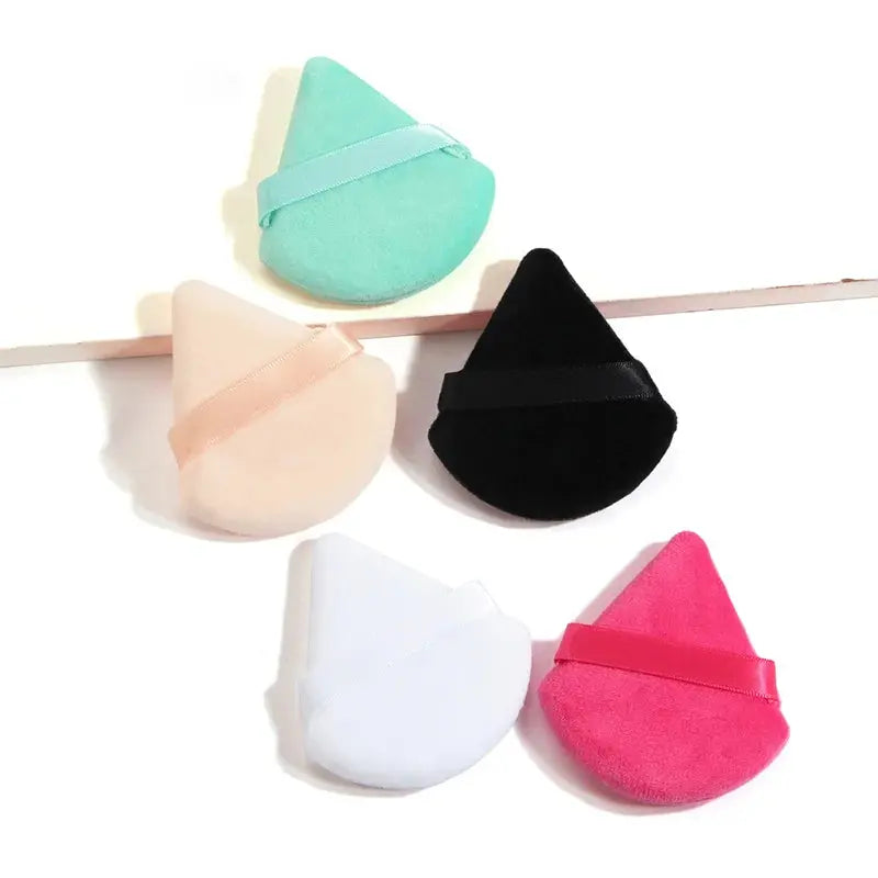3/5/6 Pcs Triangle Powder Puff For Loose Powder Liquid Cosmetic Soft Plush Powder Puff Makeup Foundation Puff Makeup Tool dylinoshop